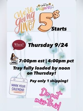 LIVE THURSDAY SEPTEMBER 24th @ 7:00pm Est | 4:00pm PCT | $5 STARTS | CU THERE!